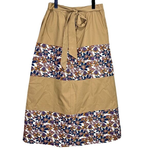 NEW Sachin + Babi Tan and Floral Jacquard Maxi Skirt Size 12 - Picture 4 of 14